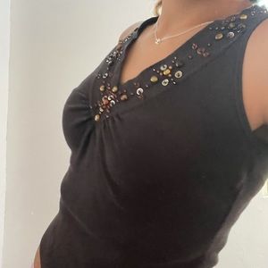loft brown tank top